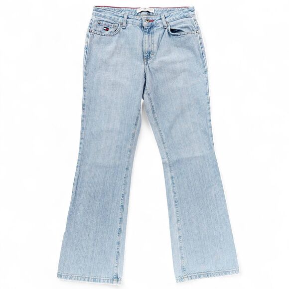 Tommy Hilfiger Denim - Vintage Tommy Hilfiger Jeans Womens 6 Light Wash Low Rise Hipster Flare 00s